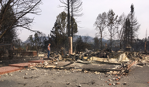 Holdner House After Fire with Mike 500