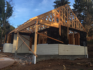 Kevin Baughman accessory dwelling unit under construction