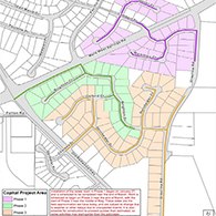 Larkfield Estates Sewer Project Phases Map