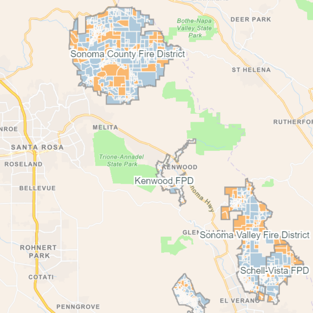Sonoma County Wildfire Adapted Project Map