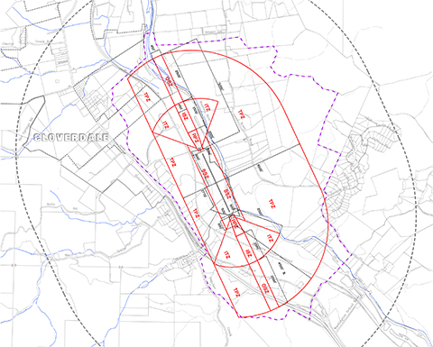 Cloverdale Airport Safety Zones