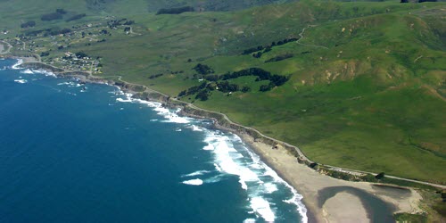 Ariel view of coast