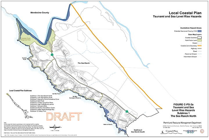 Local Coastal Plan Update Map Tsunami Seal Level Rise Hazards