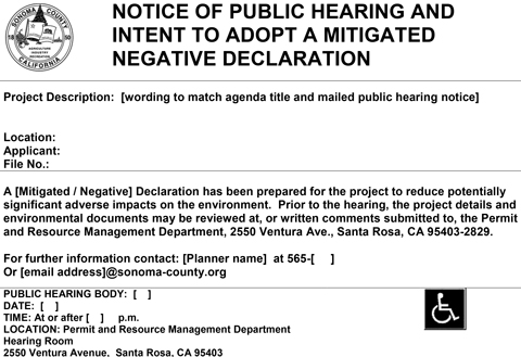 Public Hearing Sample Sign