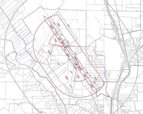 Healdsburg Airport Safety Zones
