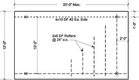 Plan View for Standard Carport Design