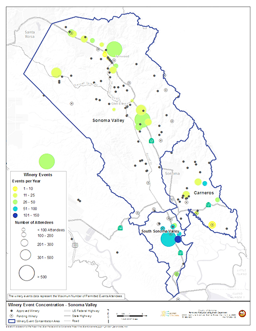 Concentration Map Sonoma Valley