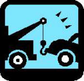 drawing of a car getting towed
